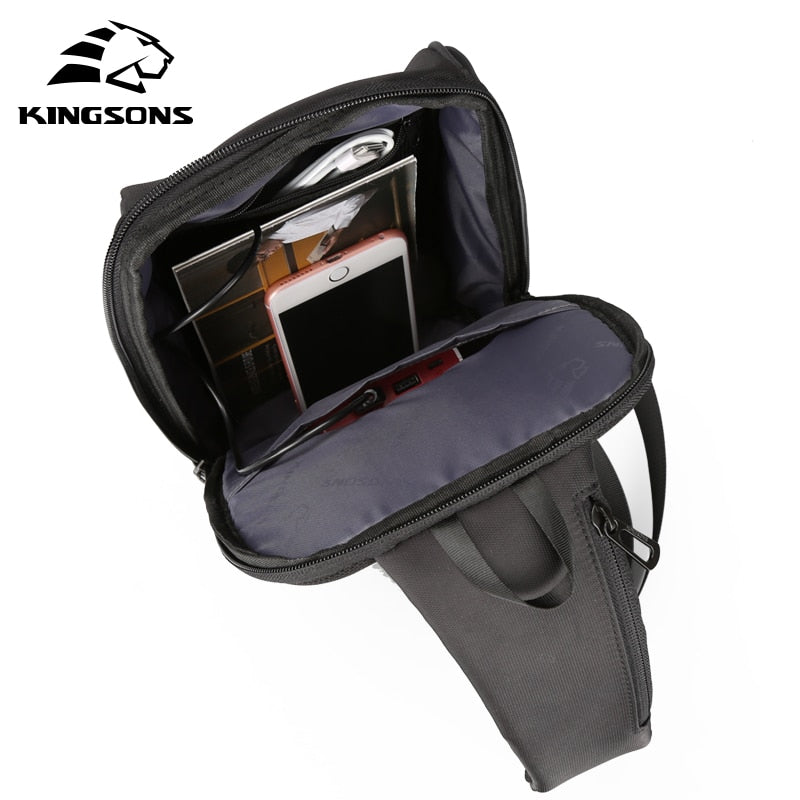 Kingsons Hot Chest Bag New Anti-thief Crossbody Bag Water Repellent Shoulder Bags 10 Inch Ipad Fashion Bags - bankshayes40