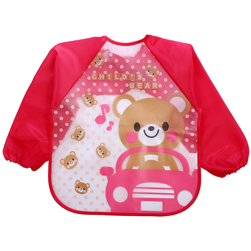 Children's Gown Long Sleeve Kids Waterproof Meal Baby Apron Painting Clothes Bib Protective Clothing