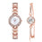Watches-Set Bangle Clock Bracelet Wrist-Watch Quartz Women Fashion Ladies Brand Luxury