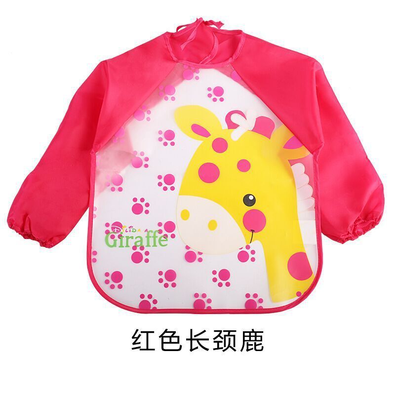 Children's Gown Long Sleeve Kids Waterproof Meal Baby Apron Painting Clothes Bib Protective Clothing