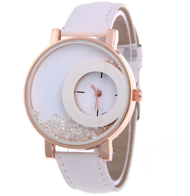 Amazon Explosion Brand, Europe And America Hot Fashion Quartz Watches 489 Full Drilling Quicksand Female Watches Female