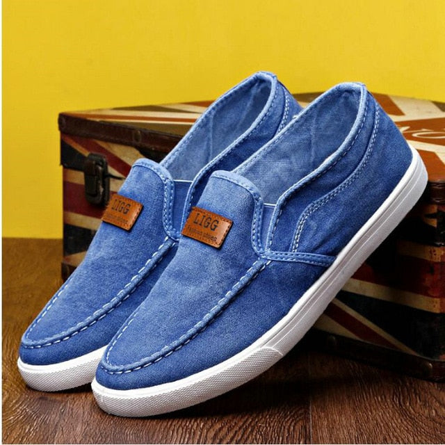 Men's Flats Canvas Cloth Casual Shoes - bankshayes40