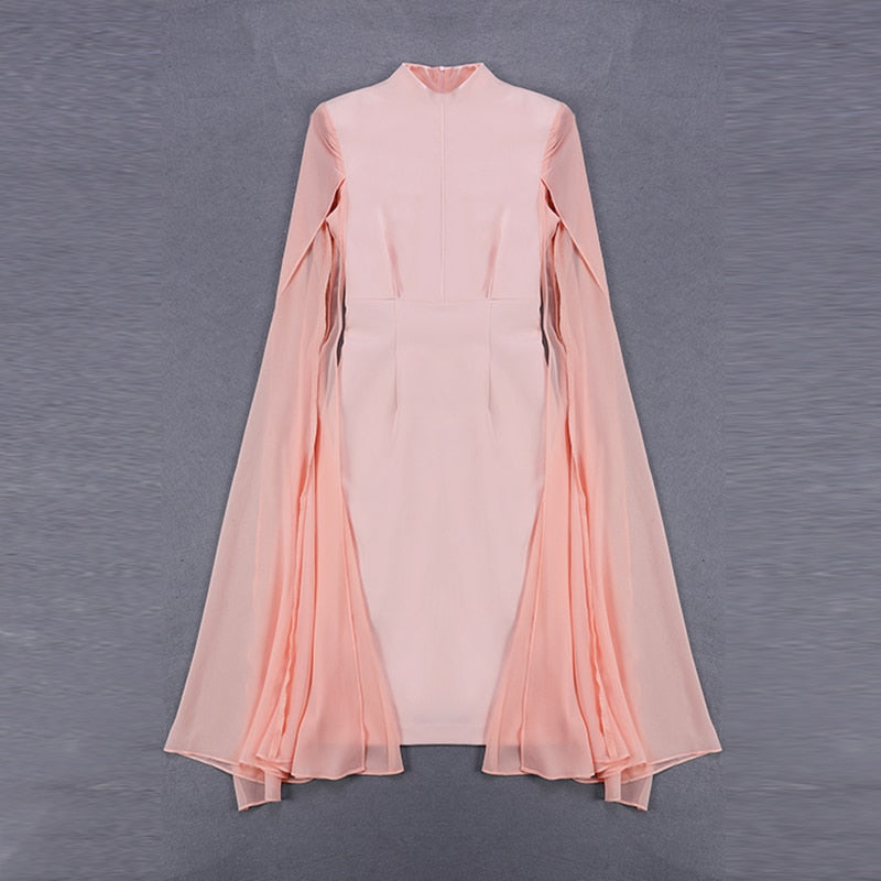 Bank Fashion - Women's Stylish Cloak Sleeve Dress Party Dress I banksheyes