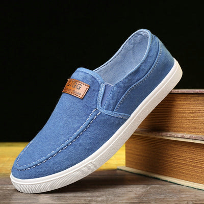 Men's Flats Canvas Cloth Casual Shoes - bankshayes40