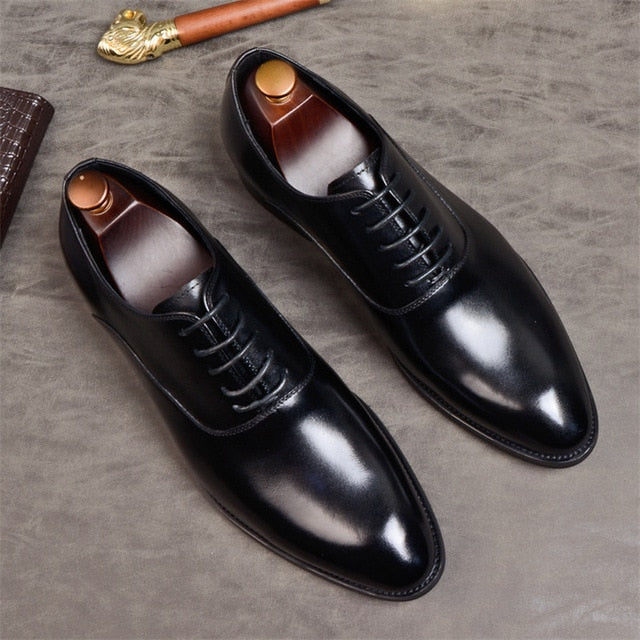 Formal Shoes Genuine Leather Oxford Shoes - bankshayes40