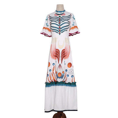 Bank Fashion - Spring Fashion Runway Maxi Long Dresses Women's Flare- Banksheyes