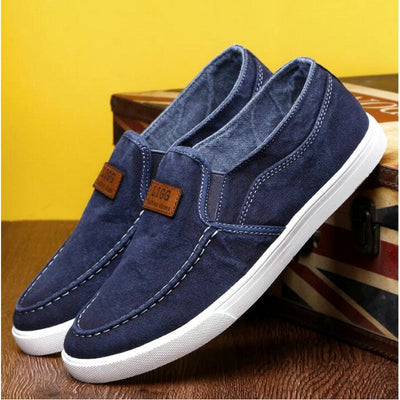 Men's Flats Canvas Cloth Casual Shoes - bankshayes40