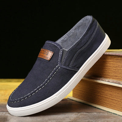 Men's Flats Canvas Cloth Casual Shoes - bankshayes40