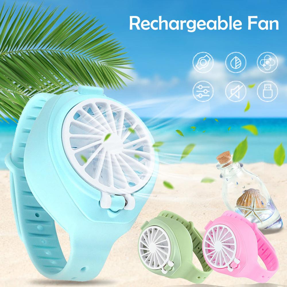 Mini Cooling Fan Portable USB Desktop Fan USB Folding Fashion Pocket Small Fan Third Gear Electric Mini Watch Simple Fan - bankshayes40