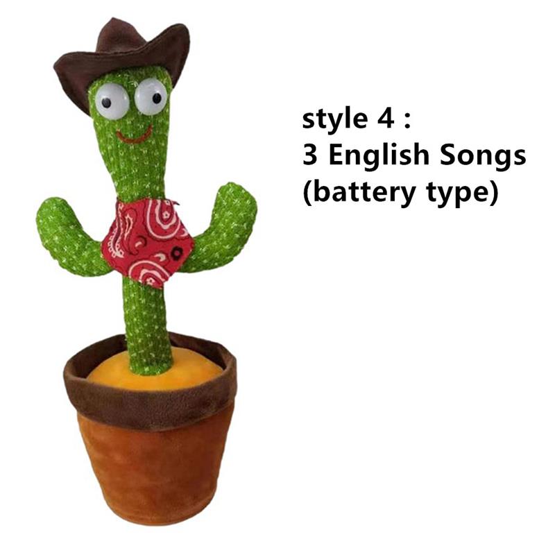 Lovely Talking Toy Dancing Cactus Doll Speak Talk Sound Record Repeat Toy Kawaii Cactus Toys Children Home Decor Accessories - bankshayes40