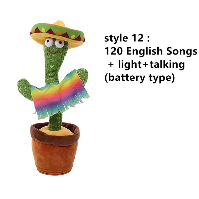 Lovely Talking Toy Dancing Cactus Doll Speak Talk Sound Record Repeat Toy Kawaii Cactus Toys Children Home Decor Accessories - bankshayes40