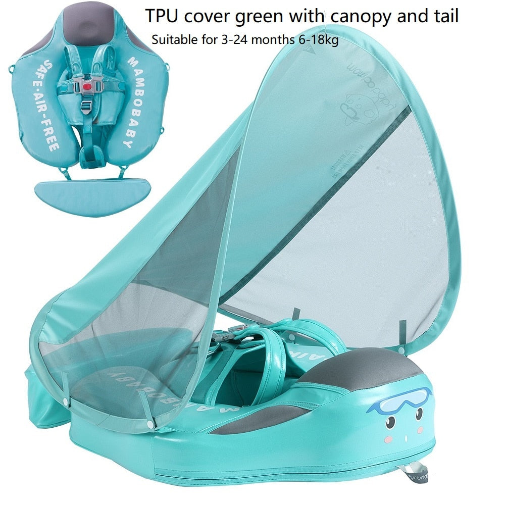 Mambobaby Baby Float Lying Swimming Rings Infant Waist Swim Ring Toddler Swim Trainer Non-inflatable Buoy Pool Accessories Toys - bankshayes40