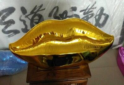 Big Lip Sculpture Decoration Modern Red Lips Pendant Bar Club Theme Wall Decoration - bankshayes40