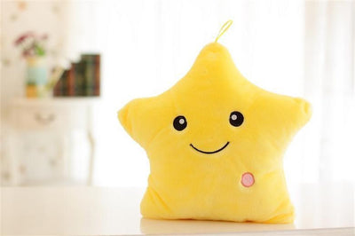 bank fashion I 34CM Creative Toy Luminous Pillow Soft Stuffed Plush Glowing Colorful Stars Cushion Led Light Toys Gift For Kids Children Girls