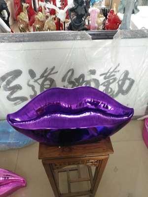 Big Lip Sculpture Decoration Modern Red Lips Pendant Bar Club Theme Wall Decoration - bankshayes40