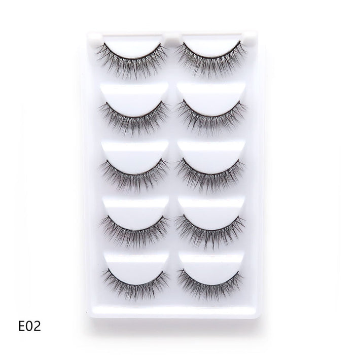 New Full 5 Pairs one box 3D Mink Hair False Eyelashes Natural Thick Long Eye Lashes Wispy Makeup Beauty Extension Tools H13 - bankshayes40