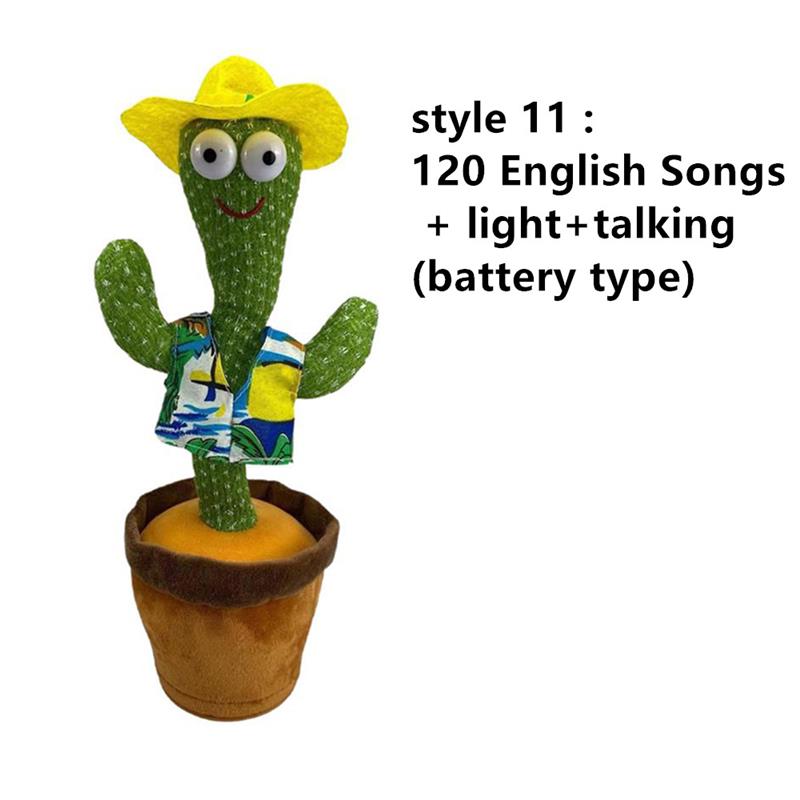 Lovely Talking Toy Dancing Cactus Doll Speak Talk Sound Record Repeat Toy Kawaii Cactus Toys Children Home Decor Accessories - bankshayes40