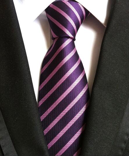 Fashion Neckties Classic Men's Stripe Yellow Navy Blue Wedding Ties Jacquard Woven 100% Silk Men Solid Tie Polka Dots Neck Ties - bankshayes40