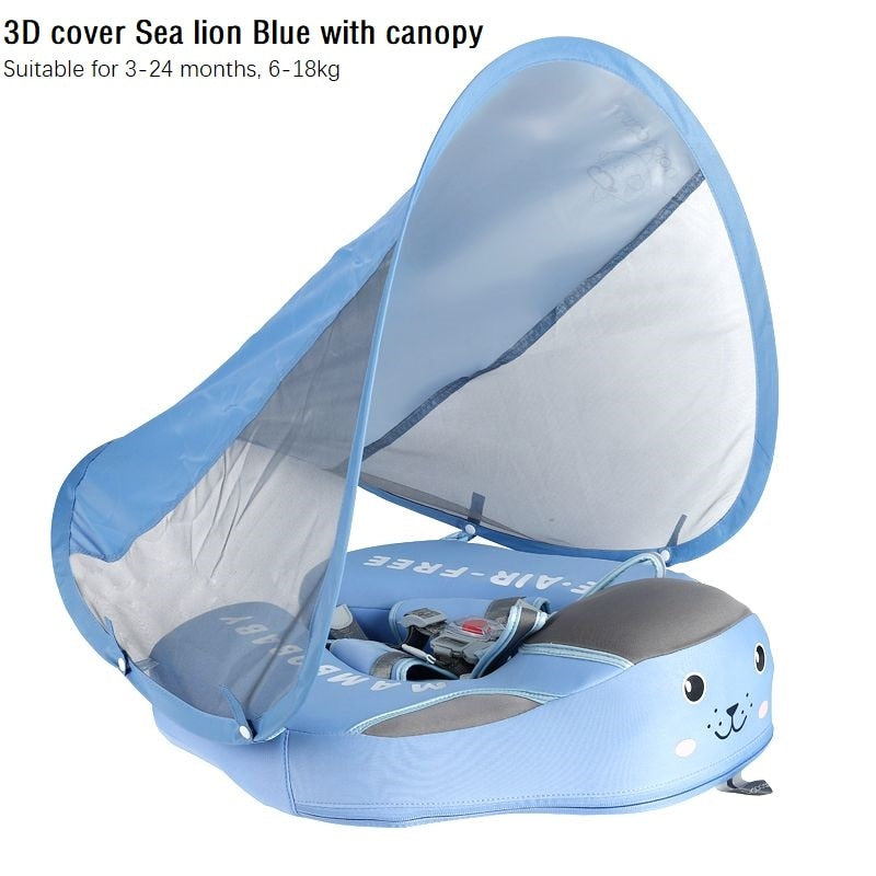 Mambobaby Baby Float Lying Swimming Rings Infant Waist Swim Ring Toddler Swim Trainer Non-inflatable Buoy Pool Accessories Toys - bankshayes40