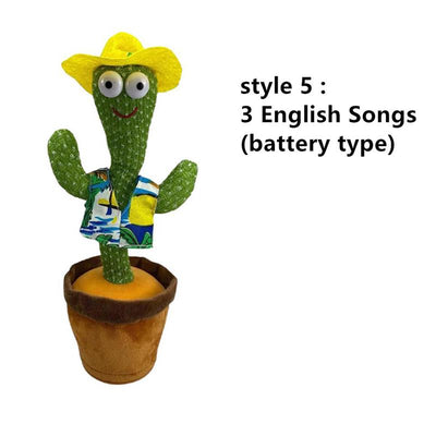 Lovely Talking Toy Dancing Cactus Doll Speak Talk Sound Record Repeat Toy Kawaii Cactus Toys Children Home Decor Accessories - bankshayes40