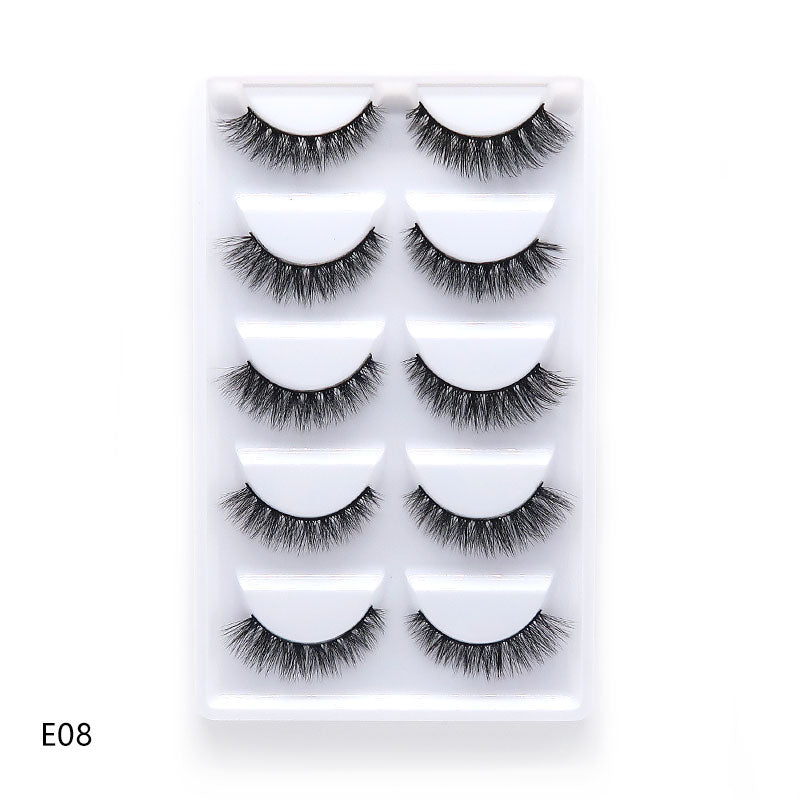New Full 5 Pairs one box 3D Mink Hair False Eyelashes Natural Thick Long Eye Lashes Wispy Makeup Beauty Extension Tools H13 - bankshayes40