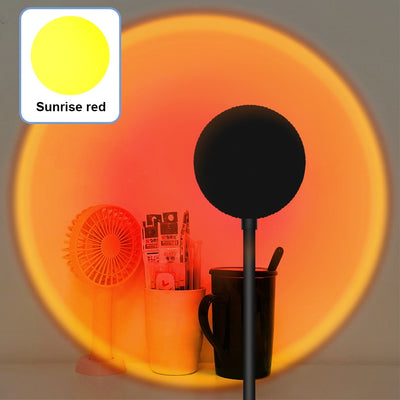 LED Projection Lamp Sunset Light Night LED Sunset Bulb Color Lamp 5V USB Rainbow Lamp Desk LED Decoration Atmosphere Lighting - bankshayes40