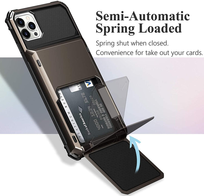 Card Slots Wallet Case For iPhone 13 11 12 Pro Max Mini 7 8 Plus X XS Max XR SE 2020 Cover Slide Armor Wallet Card Slots Holder - bankshayes40