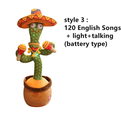 Lovely Talking Toy Dancing Cactus Doll Speak Talk Sound Record Repeat Toy Kawaii Cactus Toys Children Home Decor Accessories - bankshayes40