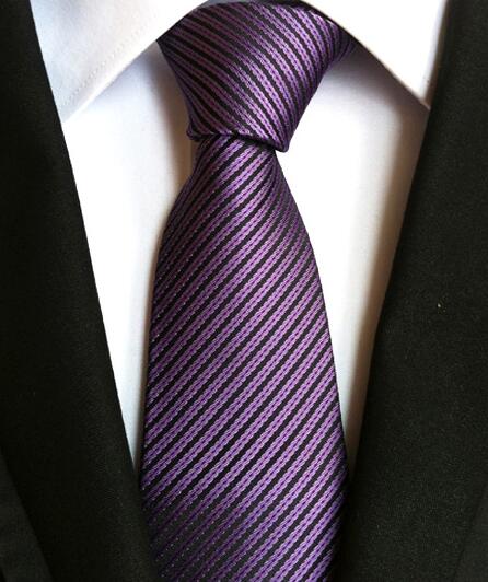 Fashion Neckties Classic Men's Stripe Yellow Navy Blue Wedding Ties Jacquard Woven 100% Silk Men Solid Tie Polka Dots Neck Ties - bankshayes40