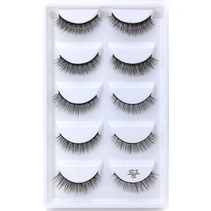 New Full 5 Pairs one box 3D Mink Hair False Eyelashes Natural Thick Long Eye Lashes Wispy Makeup Beauty Extension Tools H13 - bankshayes40