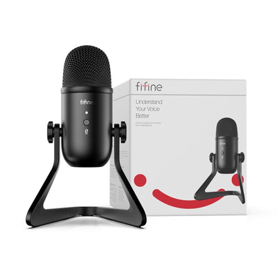 FIFINE USB Microphone for Recording/Streaming/Gaming,professional microphone for PC,Mic Headphone Output&amp;Volume Control-K678 - bankshayes40