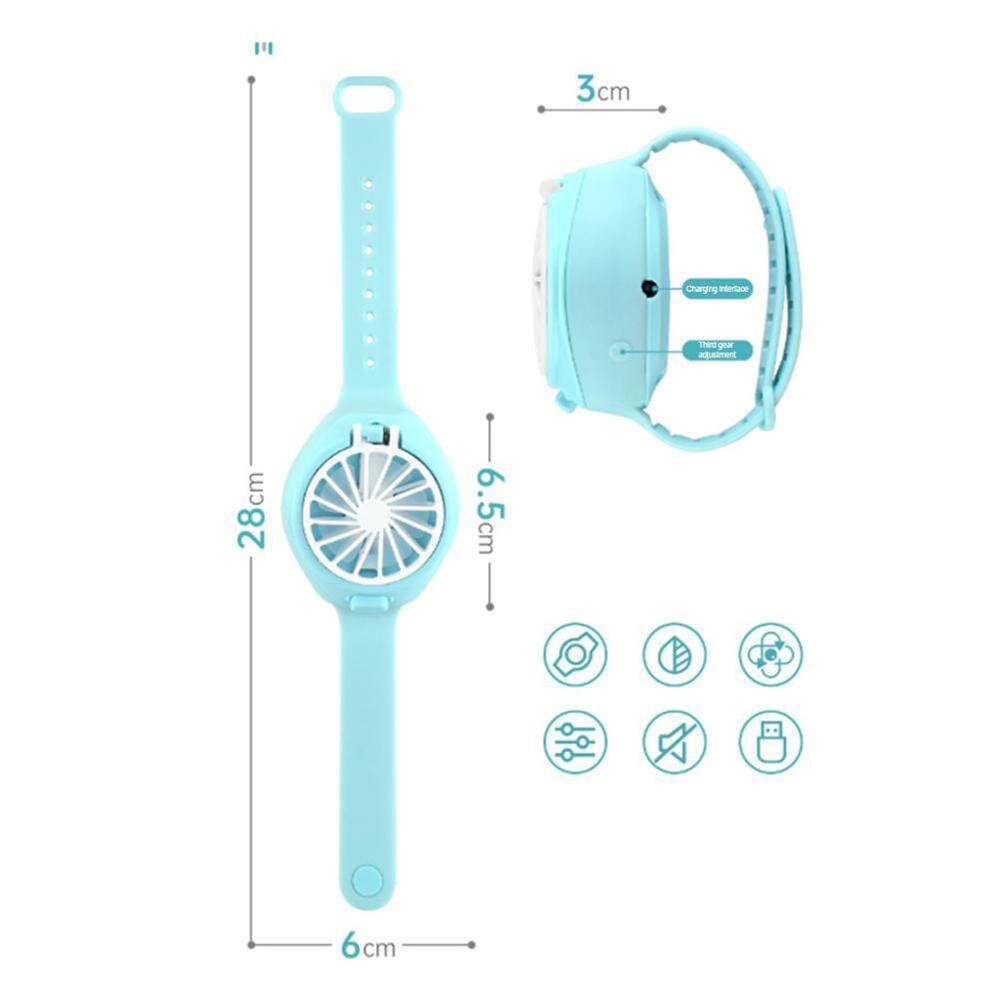 Mini Cooling Fan Portable USB Desktop Fan USB Folding Fashion Pocket Small Fan Third Gear Electric Mini Watch Simple Fan - bankshayes40