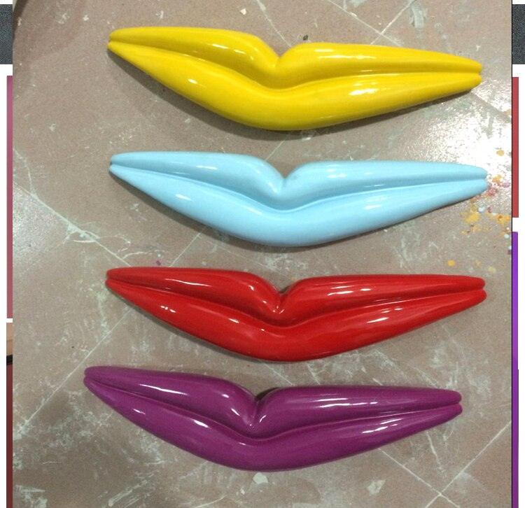 Big Lip Sculpture Decoration Modern Red Lips Pendant Bar Club Theme Wall Decoration - bankshayes40