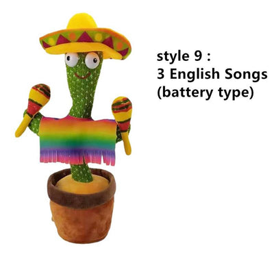 Lovely Talking Toy Dancing Cactus Doll Speak Talk Sound Record Repeat Toy Kawaii Cactus Toys Children Home Decor Accessories - bankshayes40