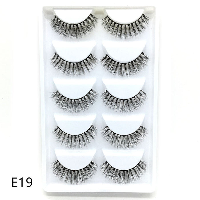 New Full 5 Pairs one box 3D Mink Hair False Eyelashes Natural Thick Long Eye Lashes Wispy Makeup Beauty Extension Tools H13 - bankshayes40