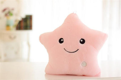 bank fashion I 34CM Creative Toy Luminous Pillow Soft Stuffed Plush Glowing Colorful Stars Cushion Led Light Toys Gift For Kids Children Girls