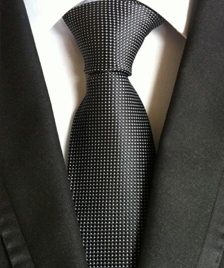 Fashion Neckties Classic Men's Stripe Yellow Navy Blue Wedding Ties Jacquard Woven 100% Silk Men Solid Tie Polka Dots Neck Ties - bankshayes40