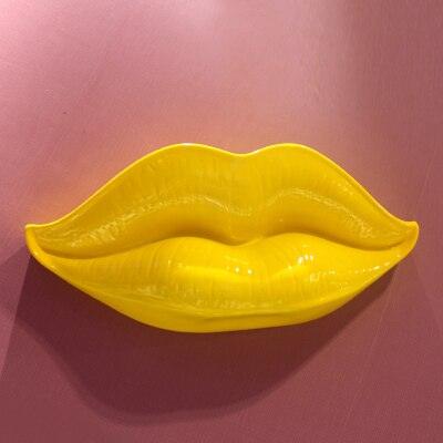 Big Lip Sculpture Decoration Modern Red Lips Pendant Bar Club Theme Wall Decoration - bankshayes40