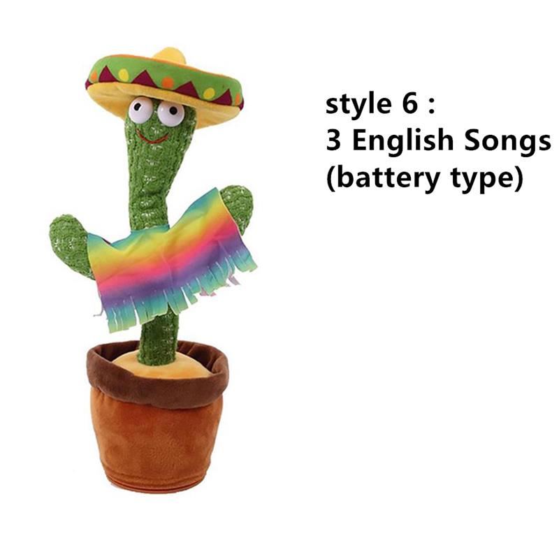 Lovely Talking Toy Dancing Cactus Doll Speak Talk Sound Record Repeat Toy Kawaii Cactus Toys Children Home Decor Accessories - bankshayes40