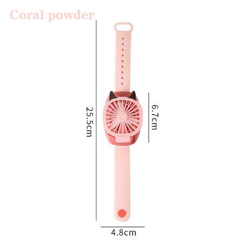 USB Fan Watches Portable Mini Watch Fan Handheld Silent Third Gear Speed Electric Personal Watch Cooling Fan for Travel Children - bankshayes40