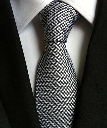 Fashion Neckties Classic Men's Stripe Yellow Navy Blue Wedding Ties Jacquard Woven 100% Silk Men Solid Tie Polka Dots Neck Ties - bankshayes40