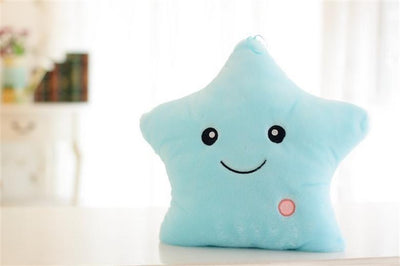 bank fashion I 34CM Creative Toy Luminous Pillow Soft Stuffed Plush Glowing Colorful Stars Cushion Led Light Toys Gift For Kids Children Girls - bankshayes