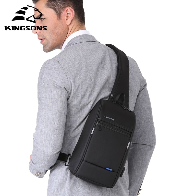 Kingsons Hot Chest Bag  New Anti-thief Crossbody Bag Water Repellent Shoulder Bags 10 Inch Ipad Fashion Bags - bankshayes40