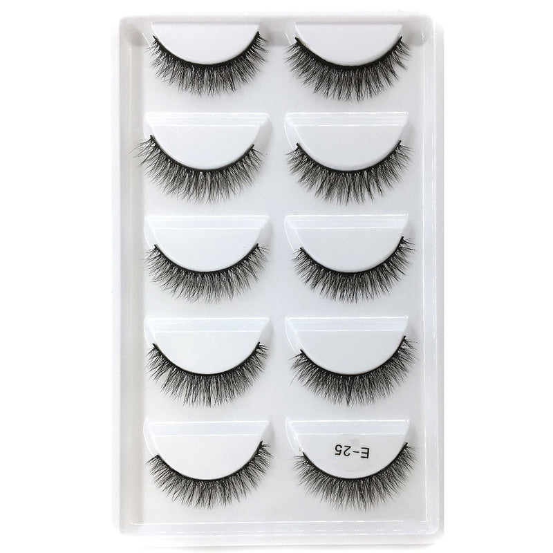 New Full 5 Pairs one box 3D Mink Hair False Eyelashes Natural Thick Long Eye Lashes Wispy Makeup Beauty Extension Tools H13 - bankshayes40