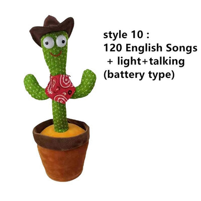 Lovely Talking Toy Dancing Cactus Doll Speak Talk Sound Record Repeat Toy Kawaii Cactus Toys Children Home Decor Accessories - bankshayes40