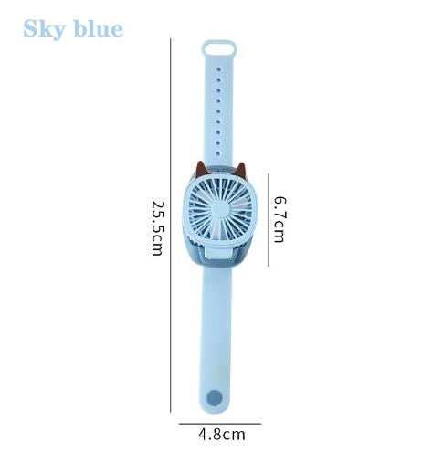 USB Fan Watches Portable Mini Watch Fan Handheld Silent Third Gear Speed Electric Personal Watch Cooling Fan for Travel Children - bankshayes40