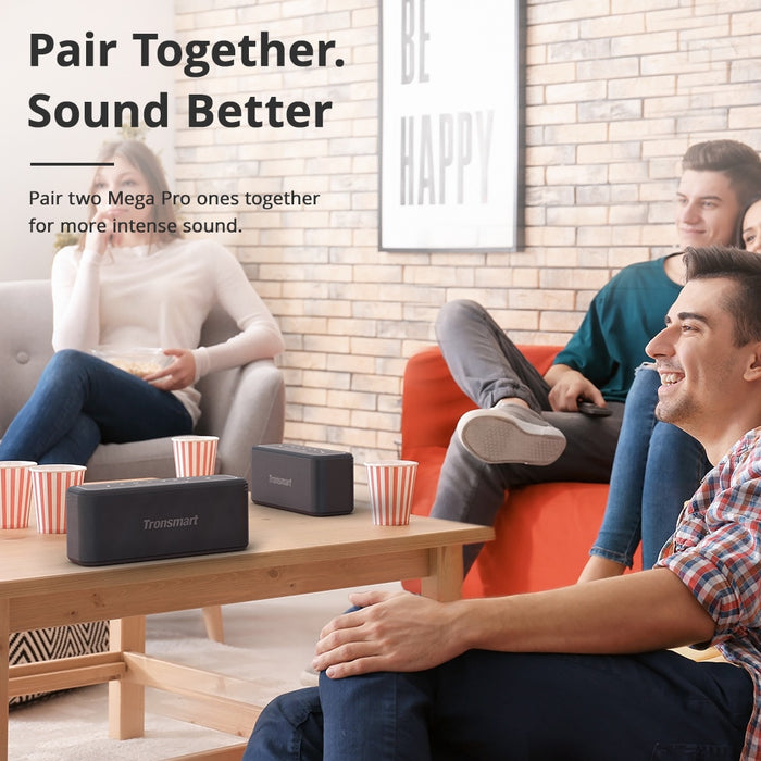 Tronsmart Mega Pro Bluetooth Speaker 60W Portable Speaker Enhanced Bass Column with NFC, IPX5 Waterproof, Voice Assistant - bankshayes40