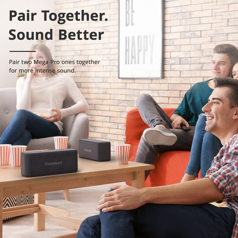 Tronsmart Mega Pro Bluetooth Speaker 60W Portable Speaker Enhanced Bass Column with NFC, IPX5 Waterproof, Voice Assistant - bankshayes40