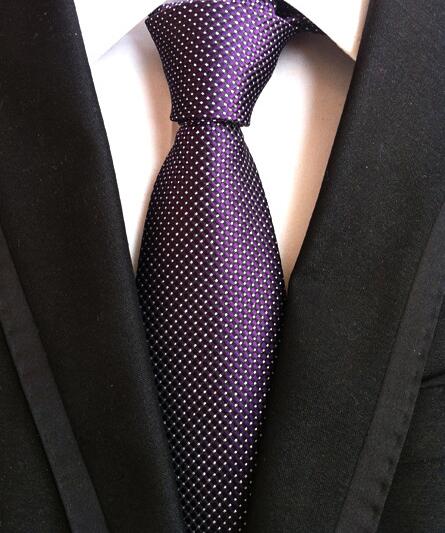 Fashion Neckties Classic Men's Stripe Yellow Navy Blue Wedding Ties Jacquard Woven 100% Silk Men Solid Tie Polka Dots Neck Ties - bankshayes40