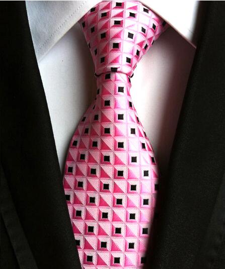 Fashion Neckties Classic Men's Stripe Yellow Navy Blue Wedding Ties Jacquard Woven 100% Silk Men Solid Tie Polka Dots Neck Ties - bankshayes40